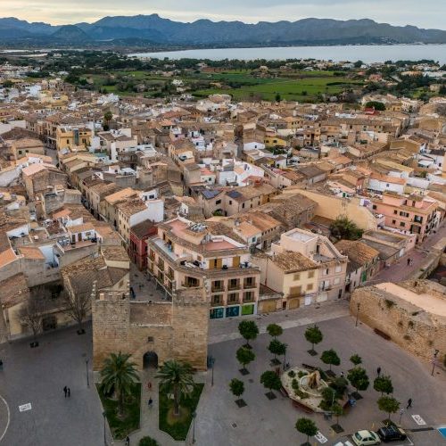 Aerial view of Alcudia on Mallorca