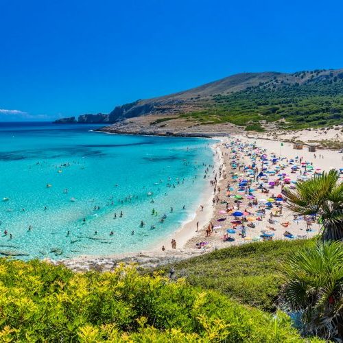 Beautiful sandy beach of Cala Mesquida Mallorca