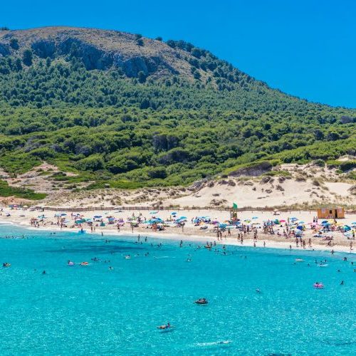 Beautiful sandy beach of Son Servera Mallorca