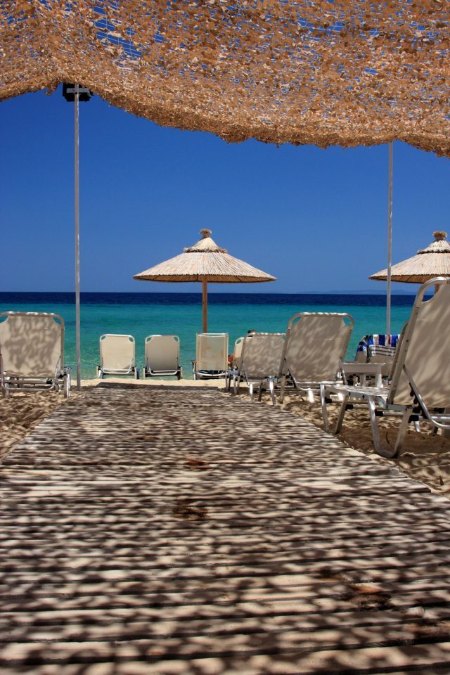 Cafe on the beach in S'Estanyol Mallorca