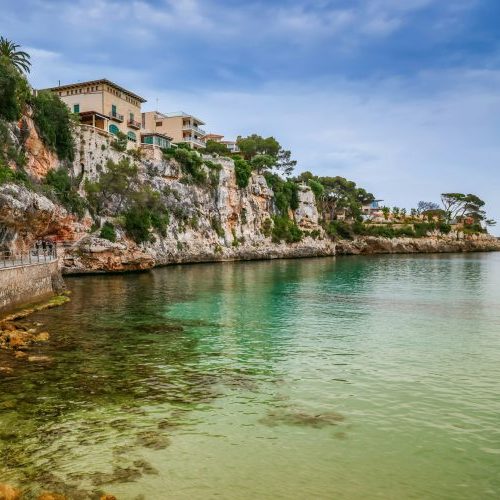 The coastline of Porto Cristo on Mallorca