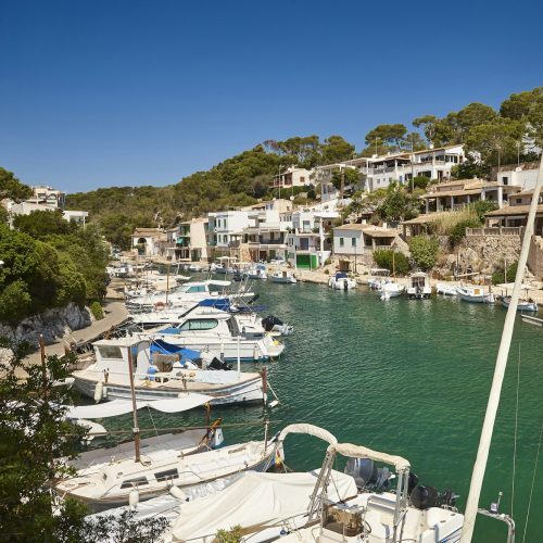 Mediterranean coast the bay of Figuera on Mallorca