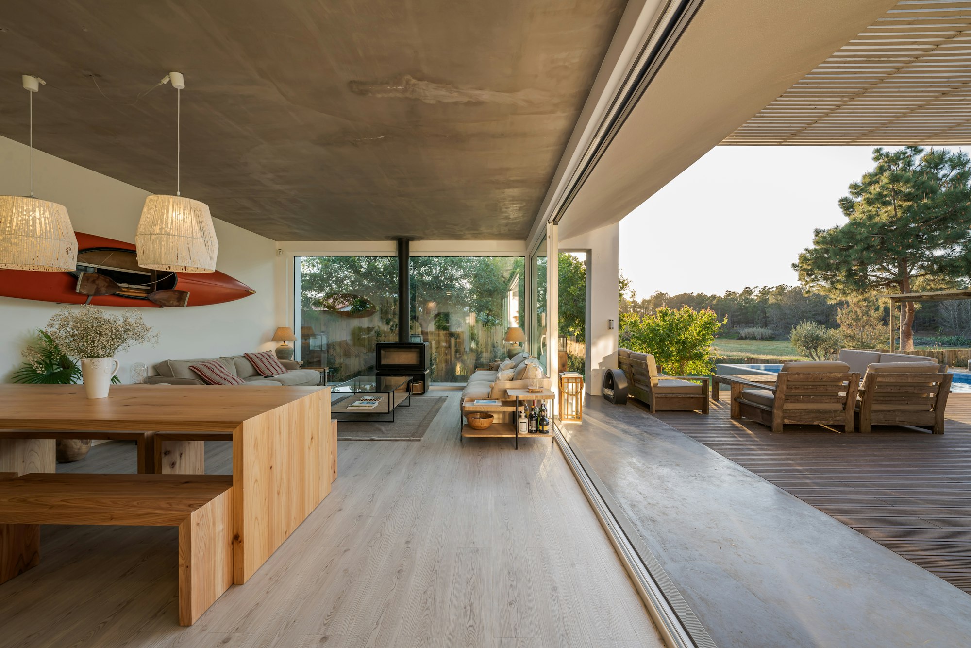 Modern property in Banyalbufar Mallorca with pool and terrace with interior design