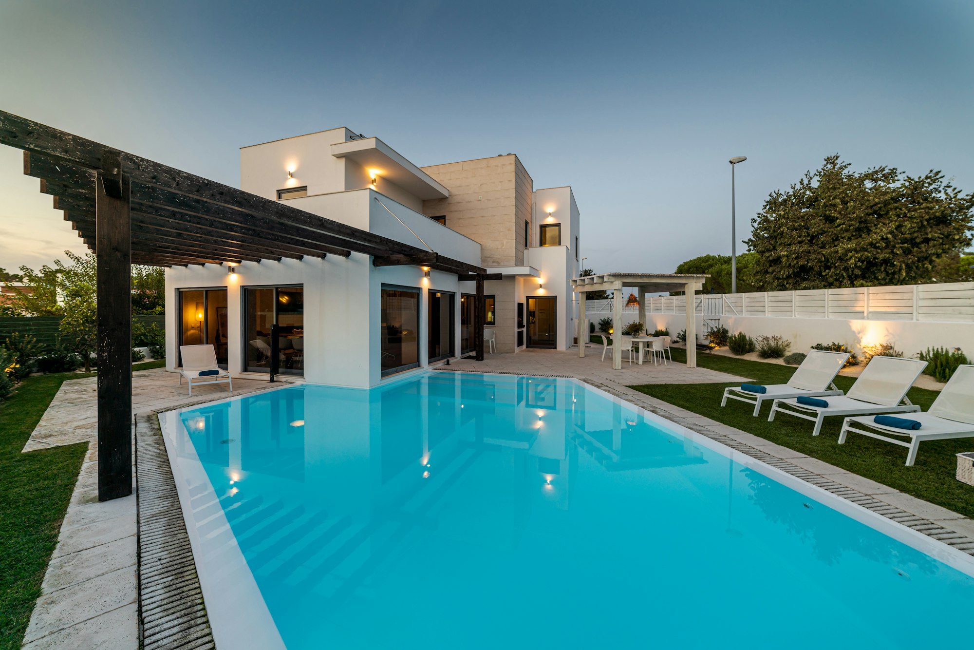 Property in Colònia de Sant Pere on Mallorca with pool and wooden pergola
