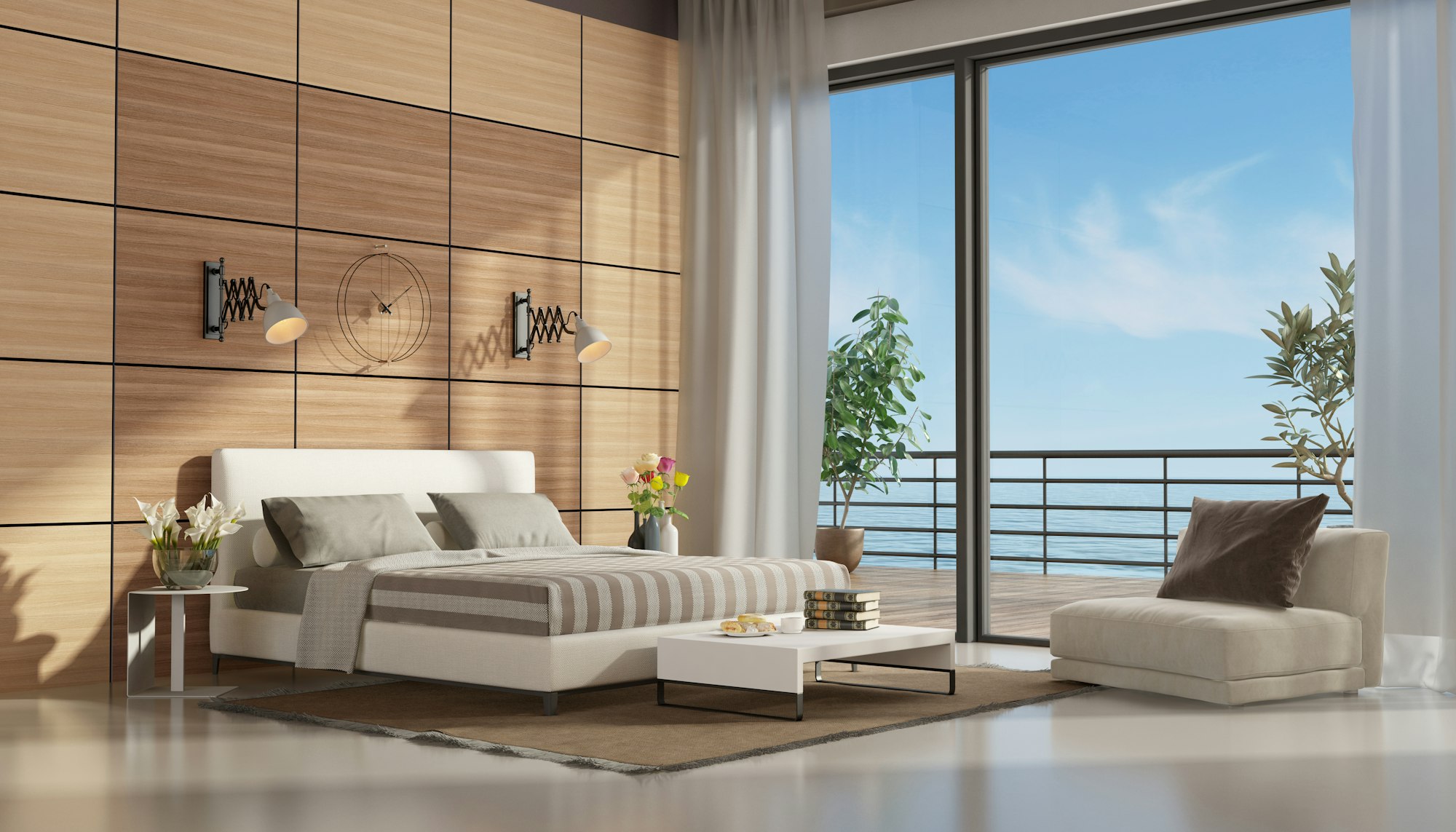 Property in Port de Soller in Mallorca with bedroom and terrace overlooking the sea