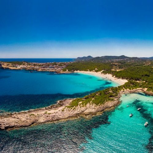 Sandy beach of Cala Ratjada on Mallorca