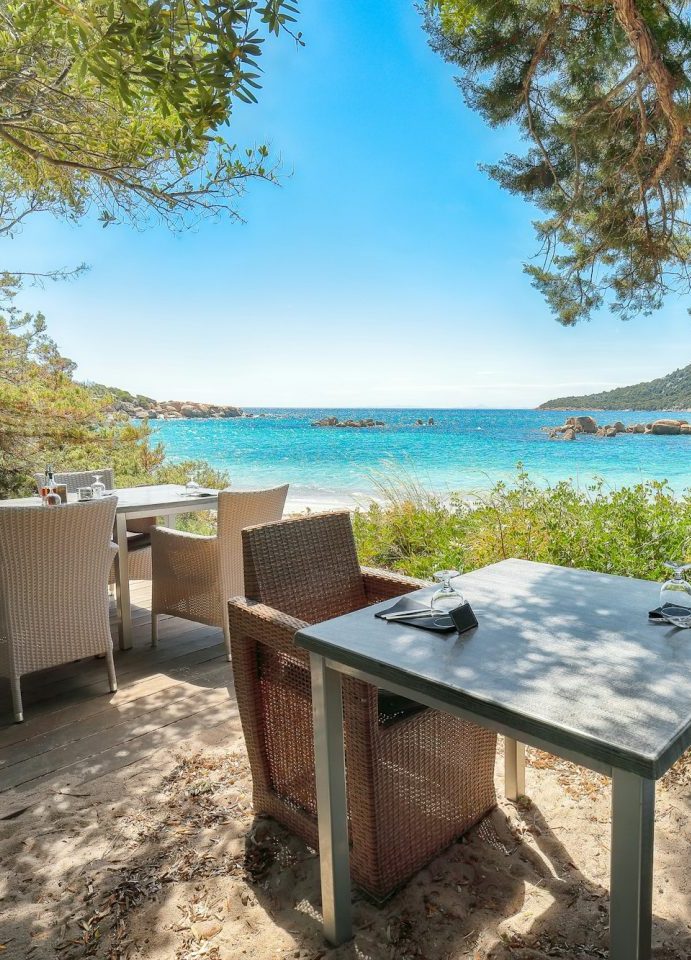 View of the Font de Sa Cala on Mallorca from the beach bar