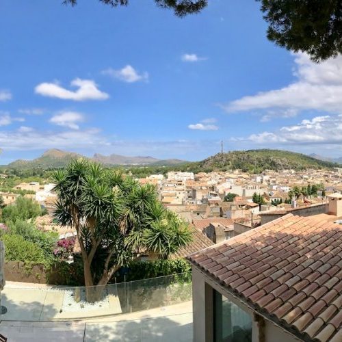 View of the town of Son Carrió on Mallorca