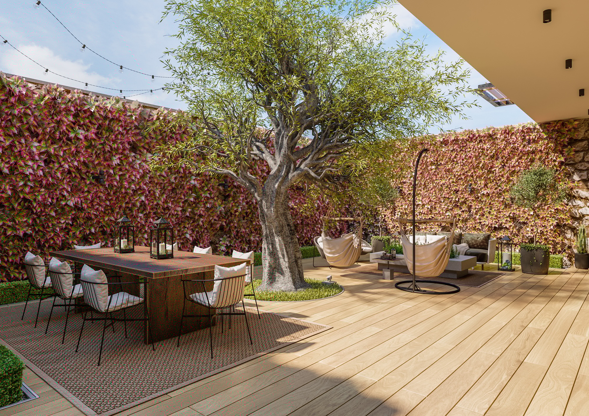 Villa north mallorca interior and exterior design view